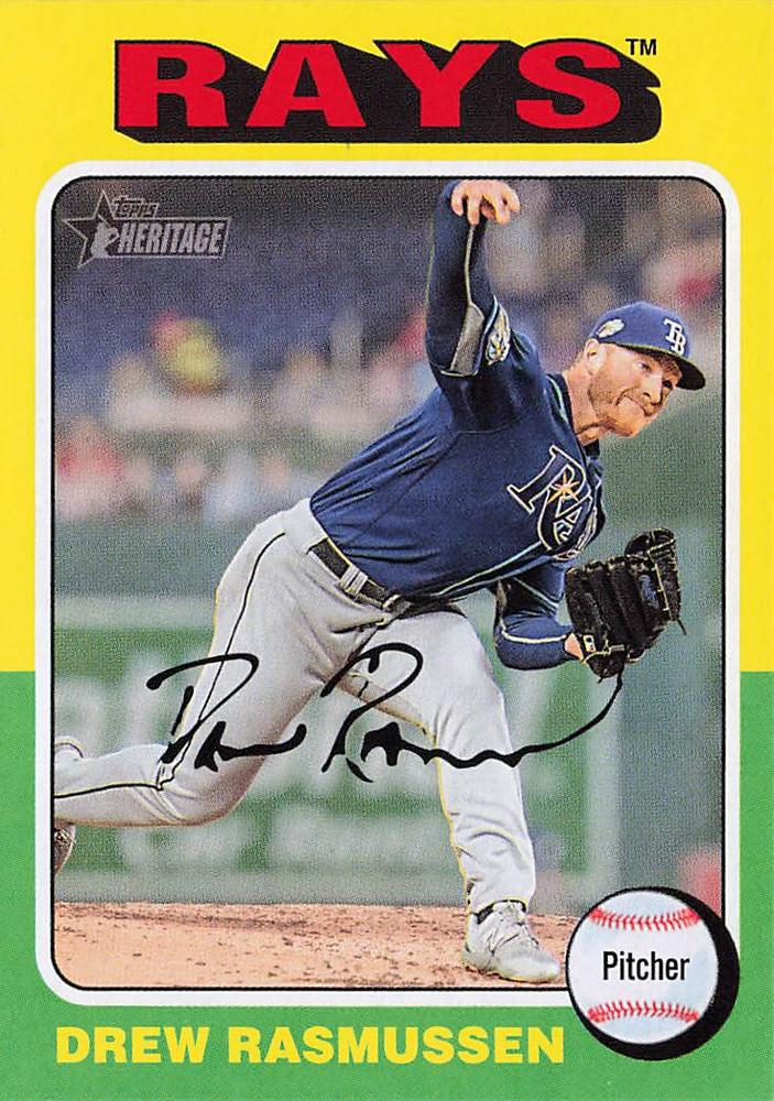 #340 Drew Rasmussen - Tampa Bay Rays - 2024 Topps Heritage Baseball