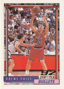 #340 Brent Price - Washington Bullets - 1992-93 Topps Basketball