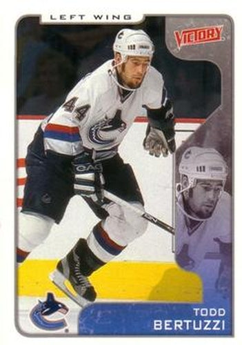#341 Todd Bertuzzi - Vancouver Canucks - 2001-02 Upper Deck Victory Hockey