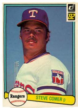 #341 Steve Comer - Texas Rangers - 1982 Donruss Baseball