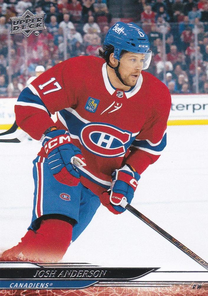 #341 Josh Anderson - Montreal Canadiens - 2024-25 Upper Deck Hockey