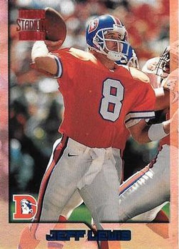#341 Jeff Lewis - Denver Broncos - 1996 Stadium Club Football