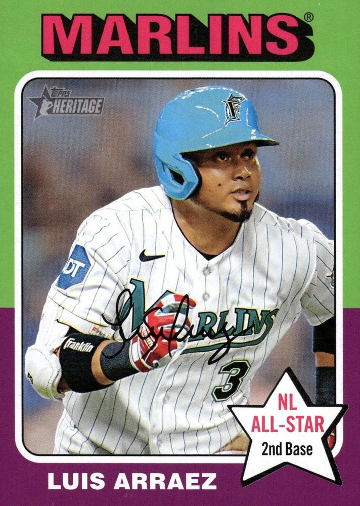 #341e Luis Arraez - Miami Marlins - 2024 Topps Heritage Baseball