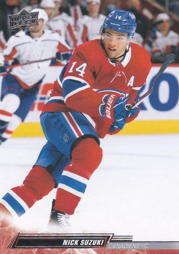 #344 Nick Suzuki - Montreal Canadiens - 2022-23 Upper Deck Hockey