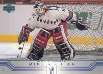 #344 Mike Richter - New York Rangers - 2001-02 Upper Deck Hockey