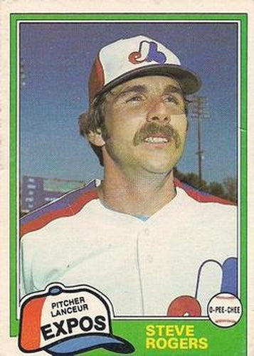#344 Steve Rogers - Montreal Expos - 1981 O-Pee-Chee - Gray Back Baseball