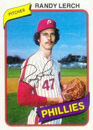 #344 Randy Lerch - Philadelphia Phillies - 1980 Topps Baseball