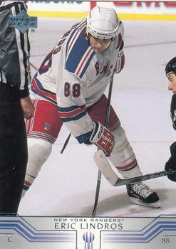 #346 Eric Lindros - New York Rangers - 2001-02 Upper Deck Hockey