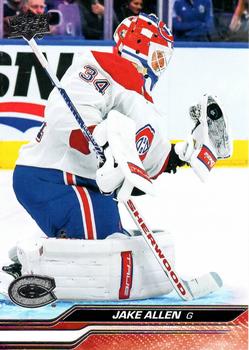 #346 Jake Allen - Montreal Canadiens -2023-24 Upper Deck Hockey