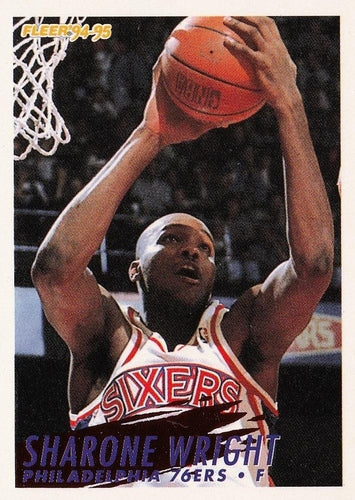 #347 Sharone Wright - Philadelphia 76ers - 1994-95 Fleer Basketball