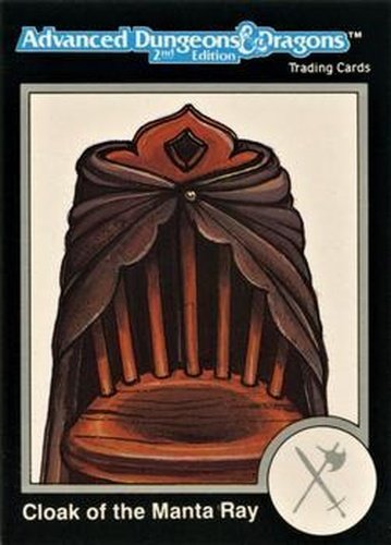#348 Cloak of the Manta Ray - 1991 TSR Advanced Dungeons & Dragons - Silver