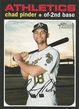 #348 Chad Pinder - Oakland Athletics - 2020 Topps Heritage Baseball