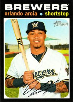 #34 Orlando Arcia - Milwaukee Brewers - 2020 Topps Heritage Baseball