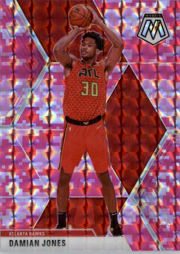 #34 Damian Jones - Atlanta Hawks - 2019-20 Panini Mosaic - Camo Pink Basketball