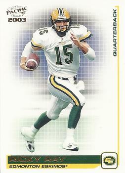 #34 Ricky Ray - Edmonton Eskimos - 2003 Pacific CFL Football
