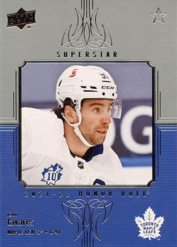 #HR-34 John Tavares - Toronto Maple Leafs - 2021-22 Upper Deck - Honor Roll Hockey