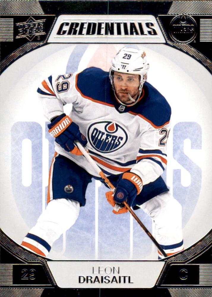 #34 Leon Draisaitl - Edmonton Oilers - 2022-23 Upper Deck Credentials Hockey