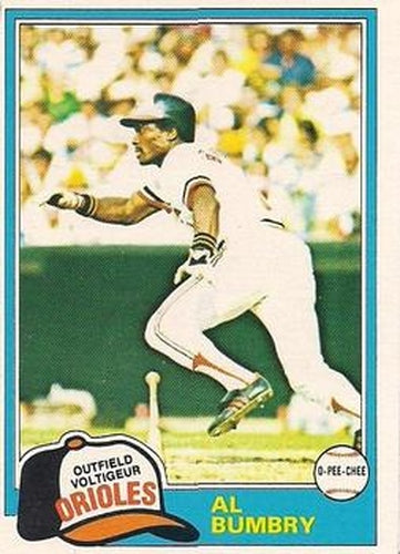 #34 Al Bumbry - Baltimore Orioles - 1981 O-Pee-Chee - Gray Back Baseball
