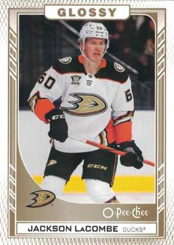 #R-34 Jackson LaCombe - Anaheim Ducks - 2023-24 O-Pee-Chee Glossy Gold Hockey