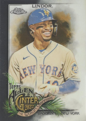 #34 Francisco Lindor - New York Mets - 2022 Topps Allen & Ginter Chrome Baseball