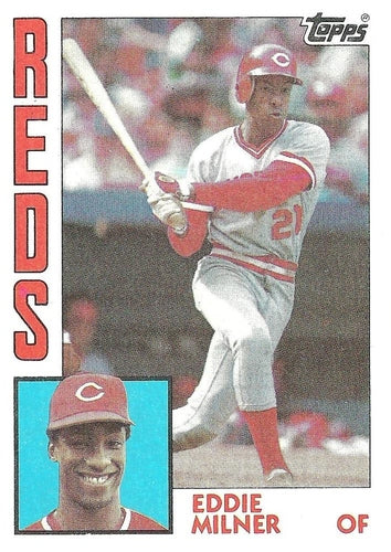 #34 Eddie Milner - Cincinnati Reds - 1984 Topps Baseball