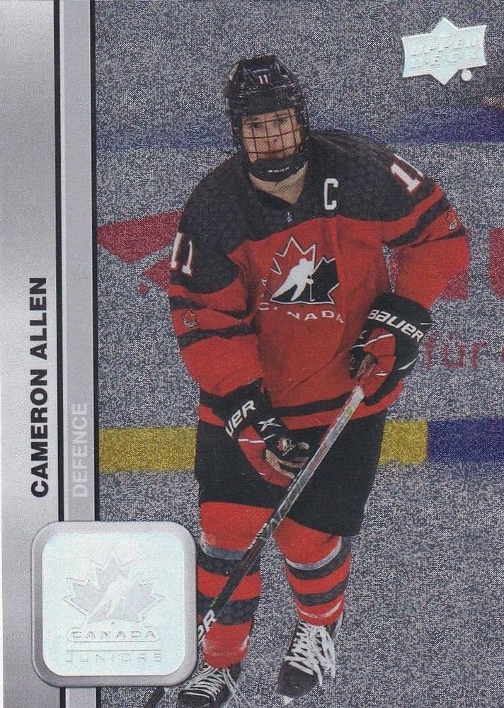 #34 Cameron Allen - Canada - 2023 Upper Deck Team Canada Juniors - Patterned Foilboard Hockey