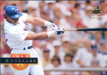 #350 Juan Gonzalez - Texas Rangers - 1994 Pinnacle Baseball