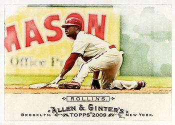 #350 Jimmy Rollins - Philadelphia Phillies - 2009 Topps Allen & Ginter Baseball