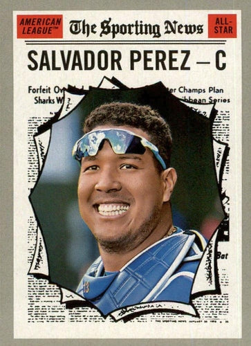 #351 Salvador Perez - Kansas City Royals - 2019 Topps Heritage Baseball
