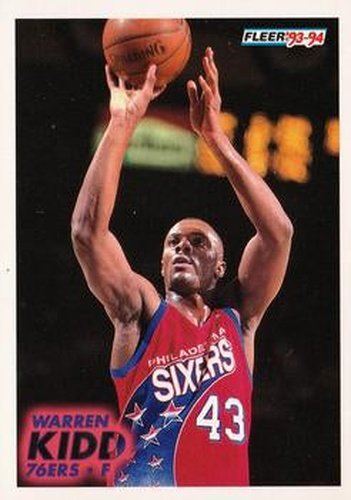 #352 Warren Kidd - Philadelphia 76ers - 1993-94 Fleer Basketball