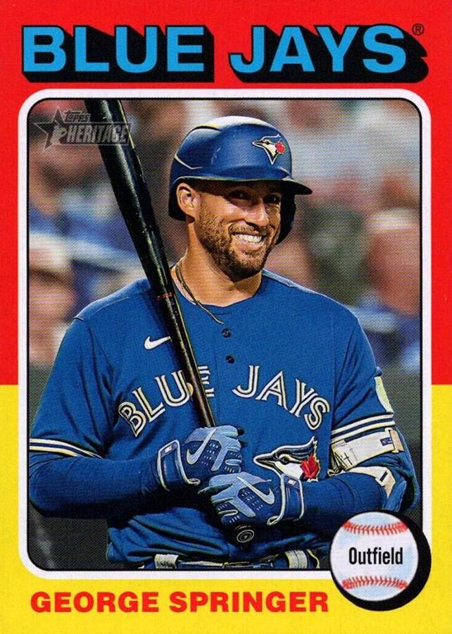 #358b George Springer - Toronto Blue Jays - 2024 Topps Heritage Baseball