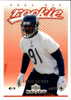 #359 Lance Briggs - Chicago Bears - 2003 Upper Deck MVP Football