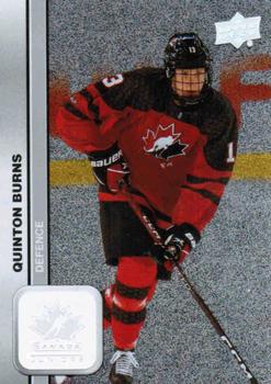 #35 Quinton Burns - Canada - 2023 Upper Deck Team Canada Juniors - Patterned Foilboard Hockey