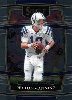 #35 Peyton Manning - Indianapolis Colts - 2021 Panini Select - Black and Gold Prizm Die Cut Football