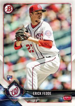 #35 Erick Fedde - Washington Nationals - 2018 Bowman Baseball