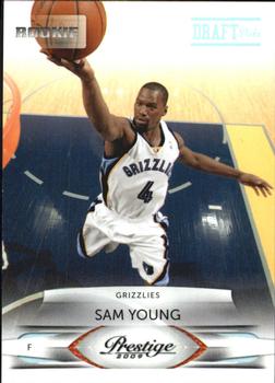#185 Sam Young - Memphis Grizzlies - 2009-10 Panini Prestige - Draft Picks Light Blue Basketball
