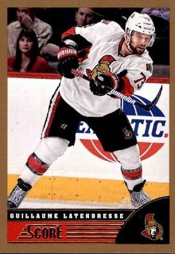#360 Guillaume Latendresse - Ottawa Senators - 2013-14 Score - Gold Hockey
