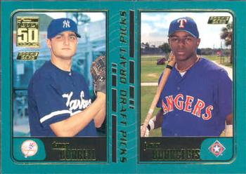 #361 Danny Borrell / Jason Bourgeois - New York Yankees / Texas Rangers - 2001 Topps Baseball