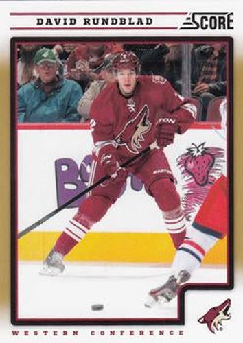 #363 David Rundblad - Phoenix Coyotes - 2012-13 Score - Gold Rush Hockey