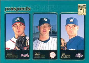 #364 Scott Sobkowiak / David Walling / Ben Sheets - Atlanta Braves / New York Yankees / Milwaukee Brewers - 2001 Topps Baseball