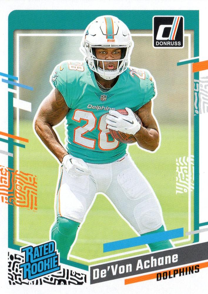 #365 De'Von Achane - Miami Dolphins - 2023 Donruss Football