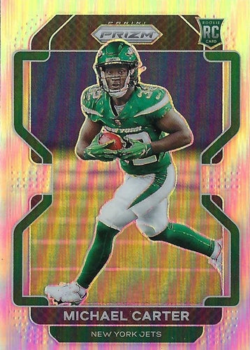 #365 Michael Carter - New York Jets - 2021 Panini Prizm - Silver Football