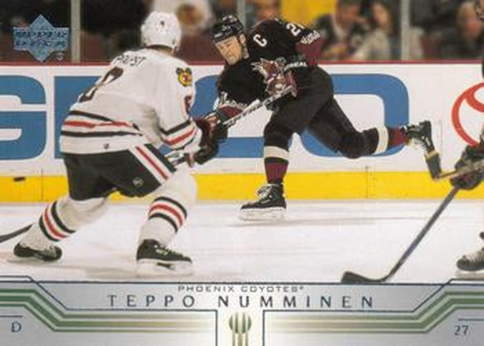#366 Teppo Numminen - Phoenix Coyotes - 2001-02 Upper Deck Hockey
