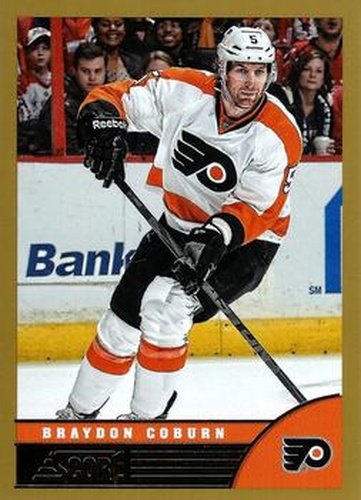 #367 Braydon Coburn - Philadelphia Flyers - 2013-14 Score - Gold Hockey