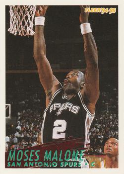 #368 Moses Malone - San Antonio Spurs - 1994-95 Fleer Basketball