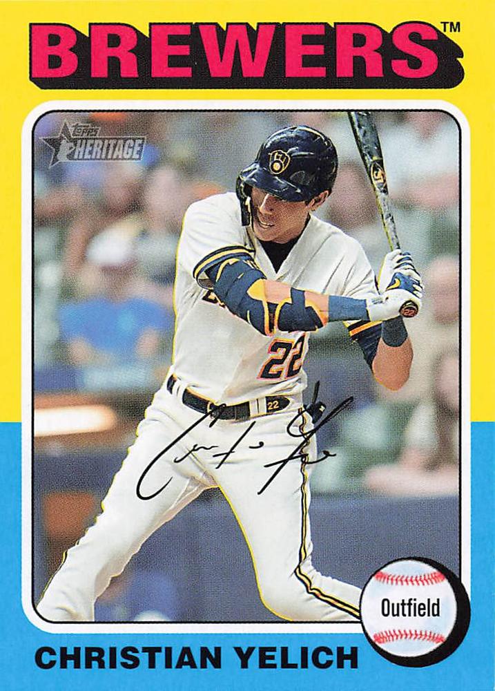 #369 Christian Yelich - Milwaukee Brewers - 2024 Topps Heritage Baseball