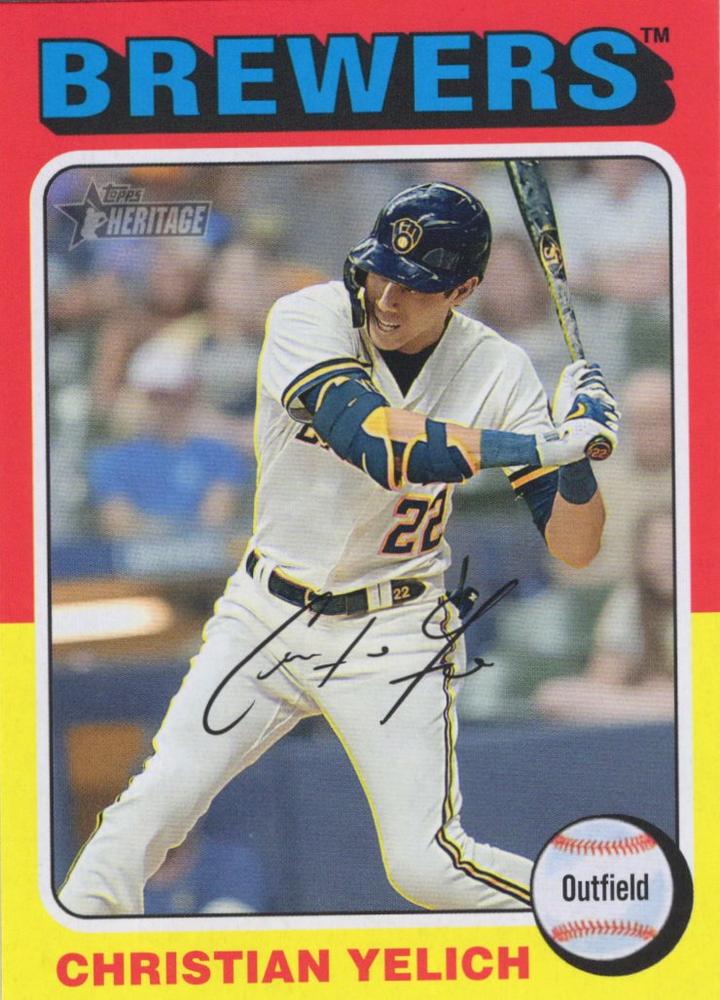 #369b Christian Yelich - Milwaukee Brewers - 2024 Topps Heritage Baseball