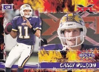 #36 Casey Weldon - Birmingham Thunderbolts - 2001 Topps XFL Football