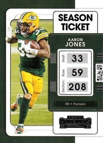 #36 Aaron Jones - Green Bay Packers - 2021 Panini Contenders Football