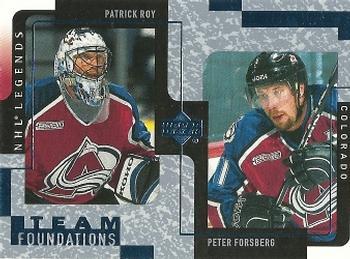 #36 Patrick Roy / Peter Forsberg - Colorado Avalanche - 2000-01 Upper Deck Legends Hockey